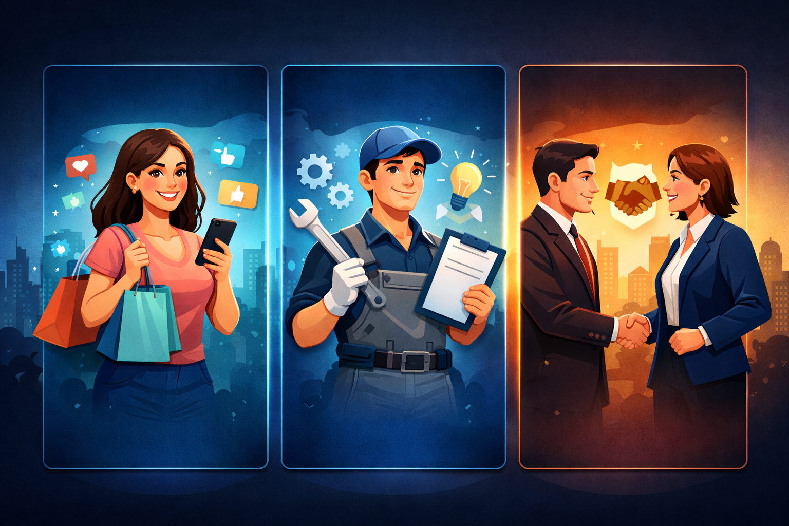 Painel visual da Help Floripa